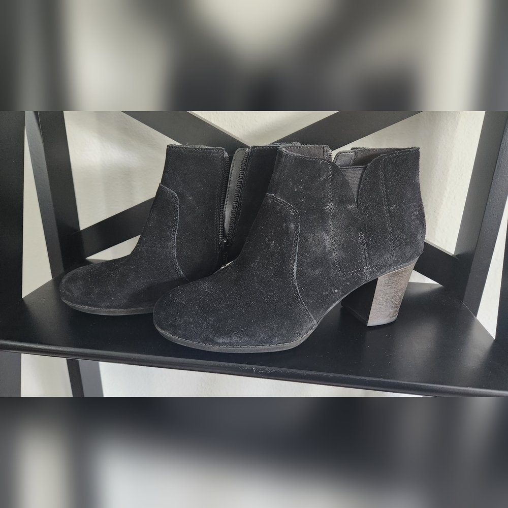 Women's Black Suede Ankle Boots